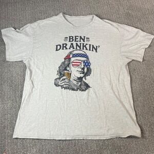 Ben Drankin Humorous Gray Graphic Print T-Shirt ADULT NT (0043)